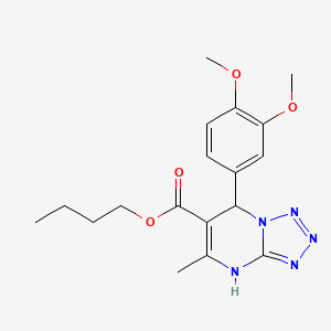 molecular formula C18H23N5O4 B11280747 Butyl 7-(3,4-dimethoxyphenyl)-5-methyl-4,7-dihydrotetrazolo[1,5-a]pyrimidine-6-carboxylate 