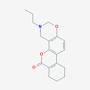 3-propyl-3,4,7,8,9,10-hexahydro-2H,6H-benzo[3,4]chromeno[8,7-e][1,3]oxazin-6-one