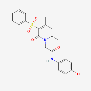 2-[4,6-dimethyl-2-oxo-3-(phenylsulfonyl)pyridin-1(2H)-yl]-N-(4-methoxyphenyl)acetamide