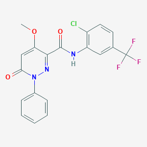 N-[2-chloro-5-(trifluoromethyl)phenyl]-4-methoxy-6-oxo-1-phenyl-1,6-dihydropyridazine-3-carboxamide