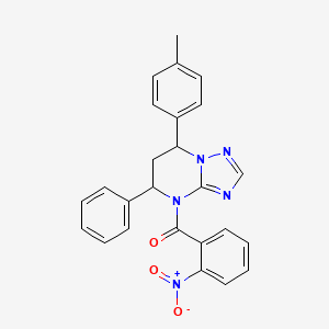 [7-(4-methylphenyl)-5-phenyl-6,7-dihydro[1,2,4]triazolo[1,5-a]pyrimidin-4(5H)-yl](2-nitrophenyl)methanone