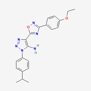 4-(3-(4-ethoxyphenyl)-1,2,4-oxadiazol-5-yl)-1-(4-isopropylphenyl)-1H-1,2,3-triazol-5-amine