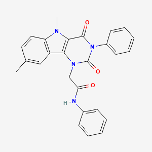 2-(5,8-dimethyl-2,4-dioxo-3-phenyl-2,3,4,5-tetrahydro-1H-pyrimido[5,4-b]indol-1-yl)-N-phenylacetamide