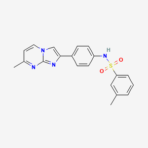 3-methyl-N-(4-(7-methylimidazo[1,2-a]pyrimidin-2-yl)phenyl)benzenesulfonamide