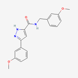 N-(3-methoxybenzyl)-5-(3-methoxyphenyl)-1H-pyrazole-3-carboxamide