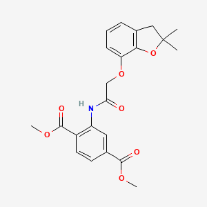 Dimethyl 2-(2-((2,2-dimethyl-2,3-dihydrobenzofuran-7-yl)oxy)acetamido)terephthalate