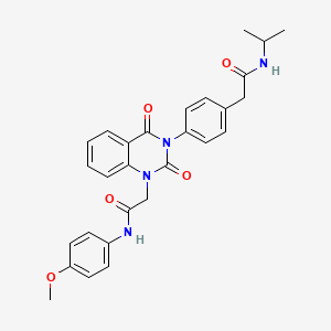 2-[3-{4-[2-(isopropylamino)-2-oxoethyl]phenyl}-2,4-dioxo-3,4-dihydroquinazolin-1(2H)-yl]-N-(4-methoxyphenyl)acetamide