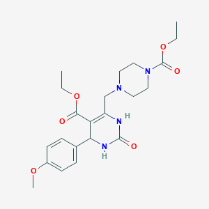 Ethyl 6-{[4-(ethoxycarbonyl)piperazin-1-yl]methyl}-4-(4-methoxyphenyl)-2-oxo-1,2,3,4-tetrahydropyrimidine-5-carboxylate