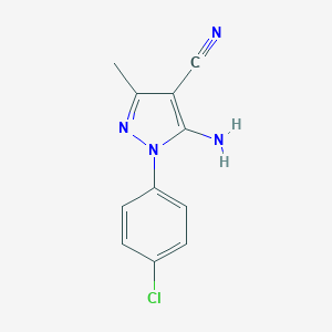 B112809 5-Amino-1-(4-chlorophenyl)-3-methyl-1H-pyrazole-4-carbonitrile CAS No. 58791-82-5