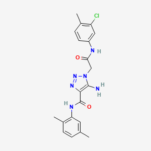 molecular formula C20H21ClN6O2 B11280911 5-amino-1-{2-[(3-chloro-4-methylphenyl)amino]-2-oxoethyl}-N-(2,5-dimethylphenyl)-1H-1,2,3-triazole-4-carboxamide 