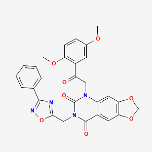 5-(2-(2,5-dimethoxyphenyl)-2-oxoethyl)-7-((3-phenyl-1,2,4-oxadiazol-5-yl)methyl)-[1,3]dioxolo[4,5-g]quinazoline-6,8(5H,7H)-dione