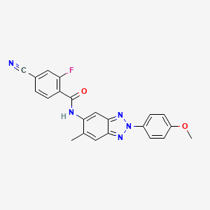 4-cyano-2-fluoro-N-[2-(4-methoxyphenyl)-6-methyl-2H-benzotriazol-5-yl]benzamide