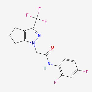 N-(2,4-difluorophenyl)-2-[3-(trifluoromethyl)-5,6-dihydrocyclopenta[c]pyrazol-1(4H)-yl]acetamide