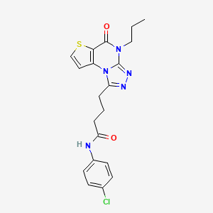 N-(4-chlorophenyl)-4-(5-oxo-4-propyl-4,5-dihydrothieno[2,3-e][1,2,4]triazolo[4,3-a]pyrimidin-1-yl)butanamide