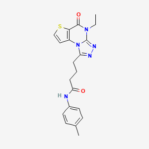 4-(4-ethyl-5-oxo-4,5-dihydrothieno[2,3-e][1,2,4]triazolo[4,3-a]pyrimidin-1-yl)-N-(4-methylphenyl)butanamide