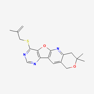 8,8-Dimethyl-1-(2-methyl-allylsulfanyl)-8,9-dihydro-6H-7,11-dioxa-2,4,10-triaza-benzo[b]fluorene