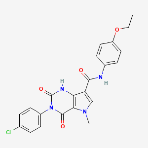 3-(4-chlorophenyl)-N-(4-ethoxyphenyl)-5-methyl-2,4-dioxo-2,3,4,5-tetrahydro-1H-pyrrolo[3,2-d]pyrimidine-7-carboxamide