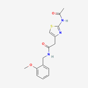 2-(2-acetamidothiazol-4-yl)-N-(2-methoxybenzyl)acetamide