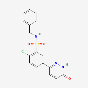 N-benzyl-2-chloro-5-(6-oxo-1,6-dihydropyridazin-3-yl)benzenesulfonamide