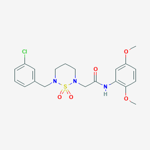 2-[6-(3-chlorobenzyl)-1,1-dioxido-1,2,6-thiadiazinan-2-yl]-N-(2,5-dimethoxyphenyl)acetamide