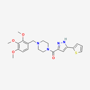 [5-(thiophen-2-yl)-1H-pyrazol-3-yl][4-(2,3,4-trimethoxybenzyl)piperazin-1-yl]methanone