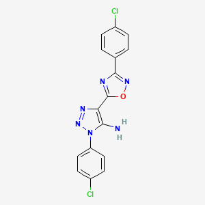 1-(4-chlorophenyl)-4-[3-(4-chlorophenyl)-1,2,4-oxadiazol-5-yl]-1H-1,2,3-triazol-5-amine