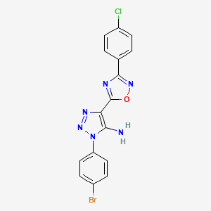 1-(4-bromophenyl)-4-(3-(4-chlorophenyl)-1,2,4-oxadiazol-5-yl)-1H-1,2,3-triazol-5-amine