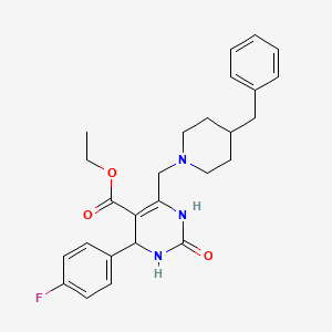 Ethyl 6-[(4-benzylpiperidin-1-yl)methyl]-4-(4-fluorophenyl)-2-oxo-1,2,3,4-tetrahydropyrimidine-5-carboxylate