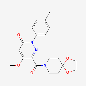 5-methoxy-6-(1,4-dioxa-8-azaspiro[4.5]decane-8-carbonyl)-2-(p-tolyl)pyridazin-3(2H)-one