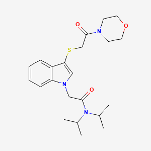 N,N-diisopropyl-2-(3-((2-morpholino-2-oxoethyl)thio)-1H-indol-1-yl)acetamide