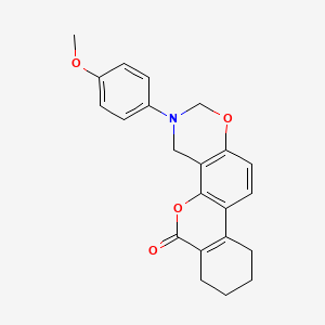 3-(4-methoxyphenyl)-3,4,7,8,9,10-hexahydro-2H,6H-benzo[3,4]chromeno[8,7-e][1,3]oxazin-6-one