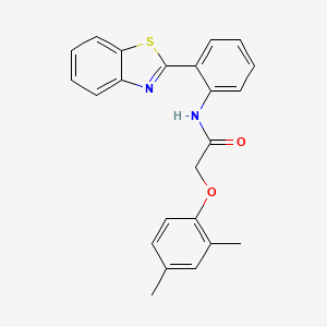 molecular formula C23H20N2O2S B11281244 N-[2-(1,3-benzothiazol-2-yl)phenyl]-2-(2,4-dimethylphenoxy)acetamide 