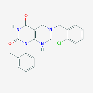 6-(2-chlorobenzyl)-1-(2-methylphenyl)-5,6,7,8-tetrahydropyrimido[4,5-d]pyrimidine-2,4(1H,3H)-dione