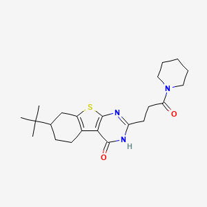 7-tert-butyl-2-[3-oxo-3-(piperidin-1-yl)propyl]-5,6,7,8-tetrahydro[1]benzothieno[2,3-d]pyrimidin-4(3H)-one