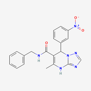 N-benzyl-5-methyl-7-(3-nitrophenyl)-4,7-dihydro[1,2,4]triazolo[1,5-a]pyrimidine-6-carboxamide