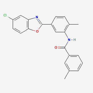 N-[5-(5-chloro-1,3-benzoxazol-2-yl)-2-methylphenyl]-3-methylbenzamide