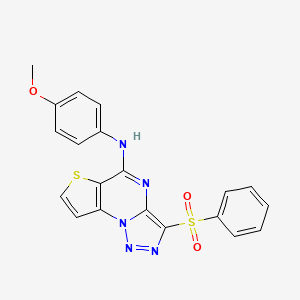 N-(4-methoxyphenyl)-3-(phenylsulfonyl)thieno[2,3-e][1,2,3]triazolo[1,5-a]pyrimidin-5-amine