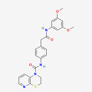 N-(4-{[(3,5-Dimethoxyphenyl)carbamoyl]methyl}phenyl)-1H,2H,3H-pyrido[2,3-B][1,4]thiazine-1-carboxamide