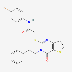 N-(4-bromophenyl)-2-((4-oxo-3-phenethyl-3,4,6,7-tetrahydrothieno[3,2-d]pyrimidin-2-yl)thio)acetamide