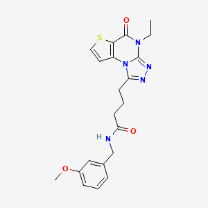 4-(4-ethyl-5-oxo-4,5-dihydrothieno[2,3-e][1,2,4]triazolo[4,3-a]pyrimidin-1-yl)-N-(3-methoxybenzyl)butanamide