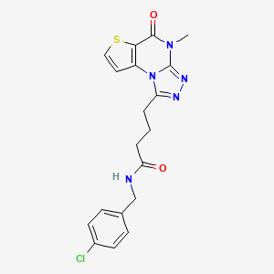 N-(4-chlorobenzyl)-4-(4-methyl-5-oxo-4,5-dihydrothieno[2,3-e][1,2,4]triazolo[4,3-a]pyrimidin-1-yl)butanamide