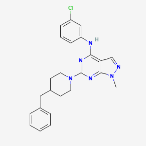 6-(4-benzylpiperidin-1-yl)-N-(3-chlorophenyl)-1-methyl-1H-pyrazolo[3,4-d]pyrimidin-4-amine