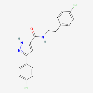 3-(4-chlorophenyl)-N-[2-(4-chlorophenyl)ethyl]-1H-pyrazole-5-carboxamide