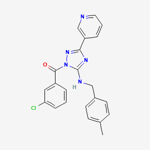 (3-chlorophenyl){5-[(4-methylbenzyl)amino]-3-(pyridin-3-yl)-1H-1,2,4-triazol-1-yl}methanone