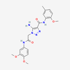 5-amino-1-{2-[(3,4-dimethoxyphenyl)amino]-2-oxoethyl}-N-(2-methoxy-5-methylphenyl)-1H-1,2,3-triazole-4-carboxamide