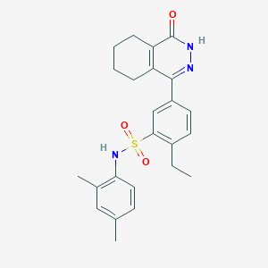 molecular formula C24H27N3O3S B11281473 N-(2,4-dimethylphenyl)-2-ethyl-5-(4-oxo-3,4,5,6,7,8-hexahydrophthalazin-1-yl)benzenesulfonamide 