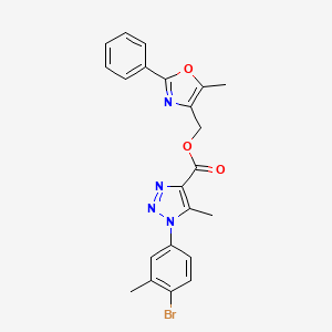 (5-methyl-2-phenyloxazol-4-yl)methyl 1-(4-bromo-3-methylphenyl)-5-methyl-1H-1,2,3-triazole-4-carboxylate