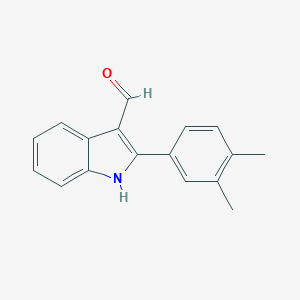 B112815 2-(3,4-dimethylphenyl)-1H-indole-3-carbaldehyde CAS No. 590391-01-8