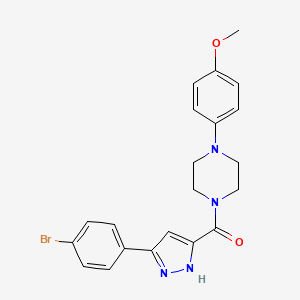 1-[3-(4-Bromophenyl)-1H-pyrazole-5-carbonyl]-4-(4-methoxyphenyl)piperazine