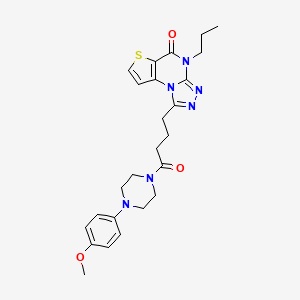 1-{4-[4-(4-Methoxyphenyl)piperazino]-4-oxobutyl}-4-propylthieno[2,3-E][1,2,4]triazolo[4,3-A]pyrimidin-5(4H)-one